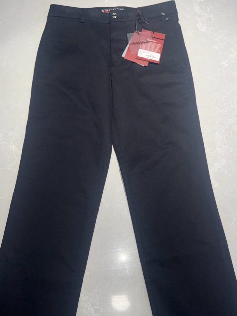Men's Straight Black Chinos